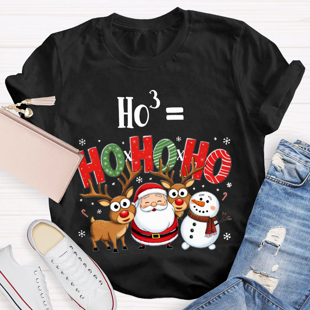 Ho Ho Ho Equal Ho3 Math Teacher Christmas T-shirt
