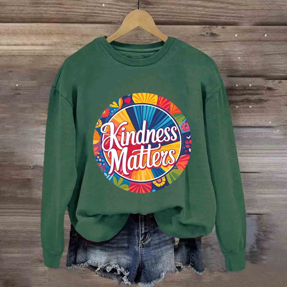 Kindness Matters Floral Circle Sweatshirt