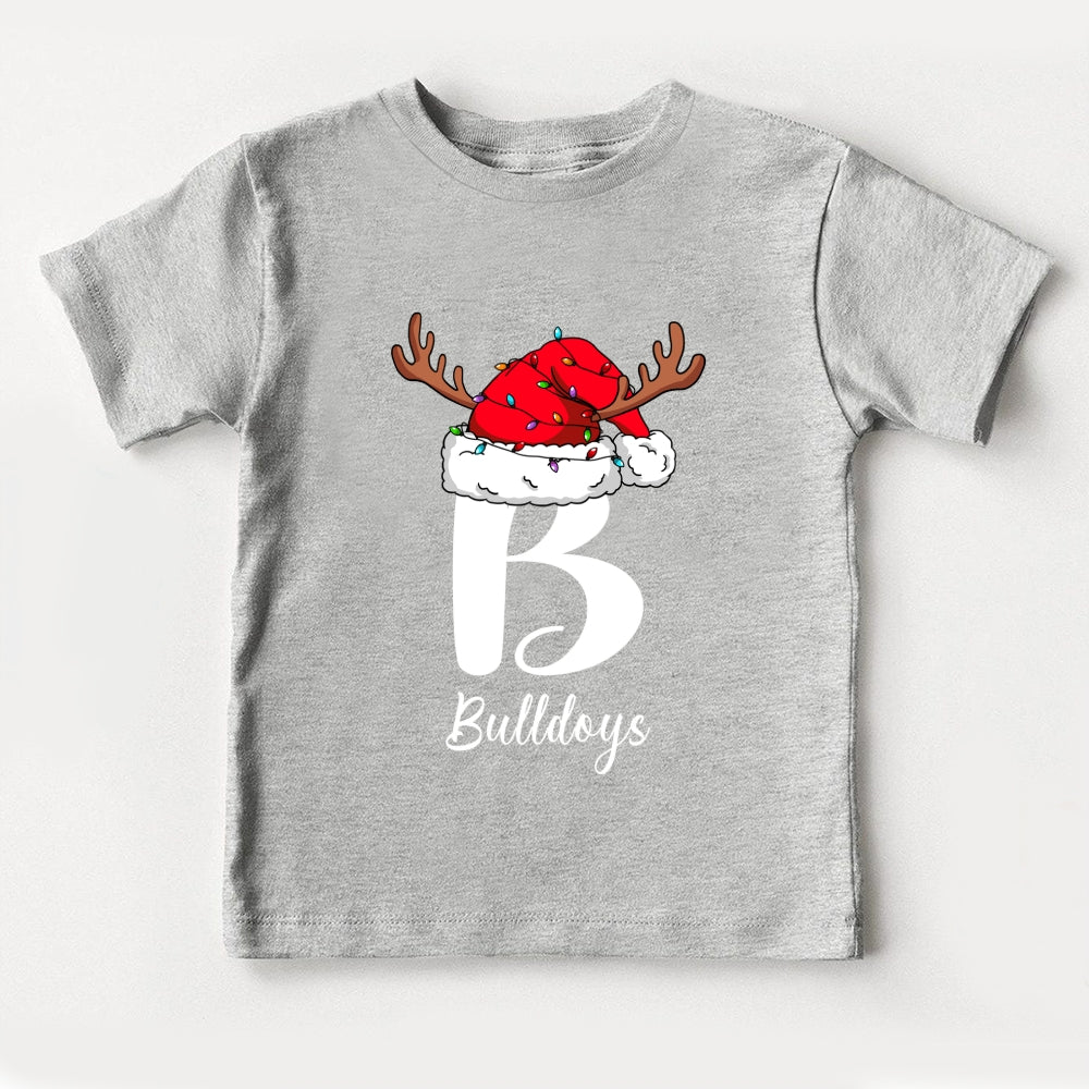 Personalized Name Christmas Hat Toddler T-Shirts