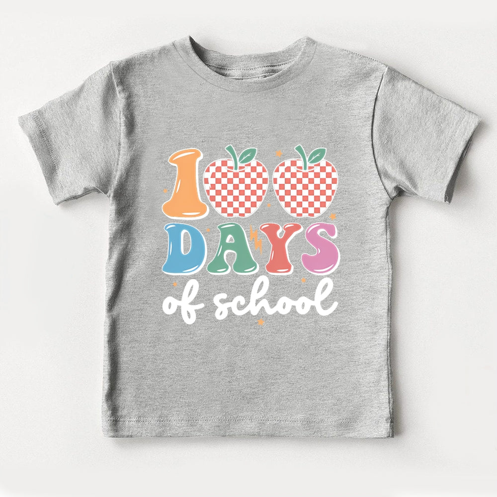 100 Days Of School Ink Apple Toddler T-Shirts