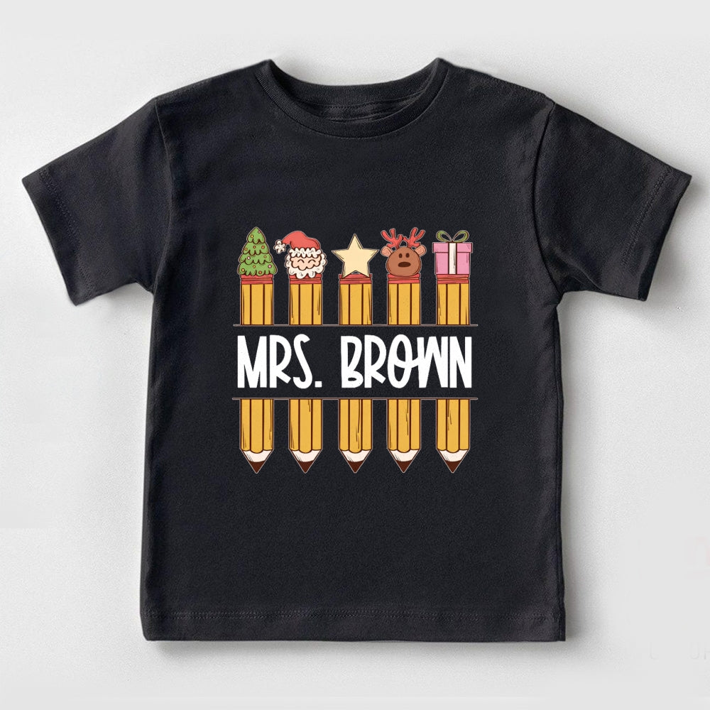 Personalized Name Pencil Toddler T-Shirts