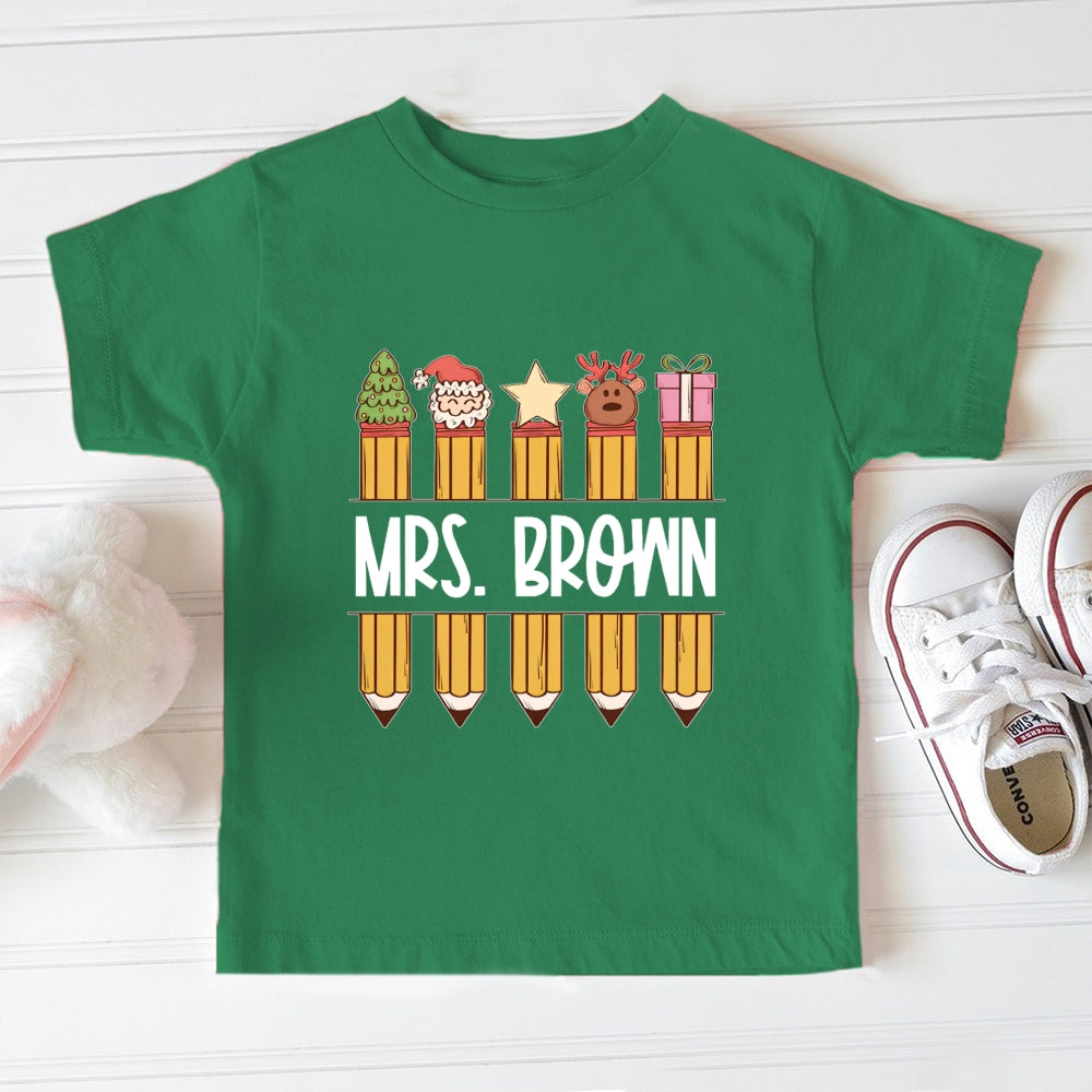 Personalized Name Pencil Toddler T-Shirts