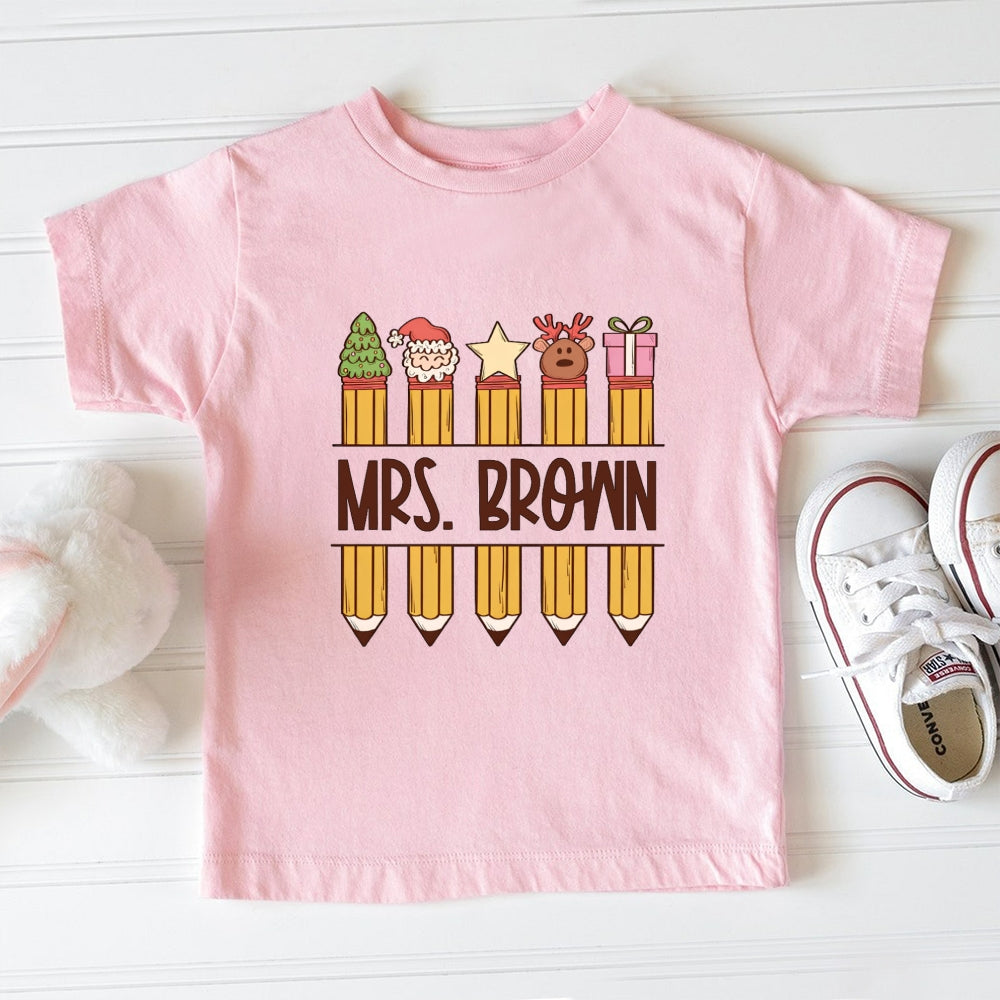 Personalized Name Pencil Toddler T-Shirts