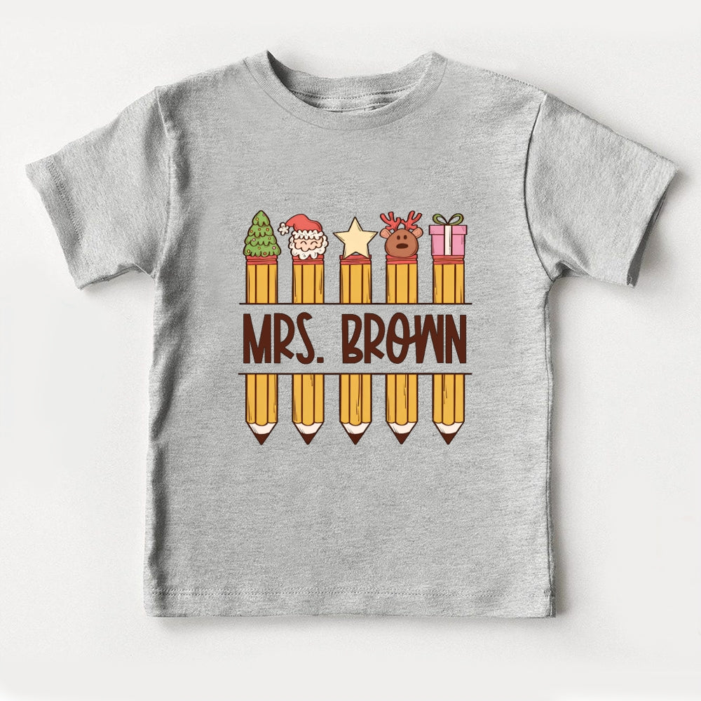 Personalized Name Pencil Toddler T-Shirts