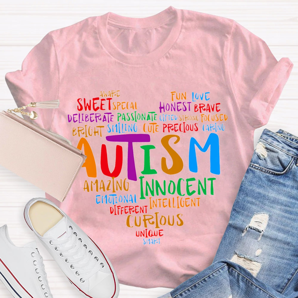 Autism Sweet Funny Love Honest Cute Amazing Innocent T-shirt