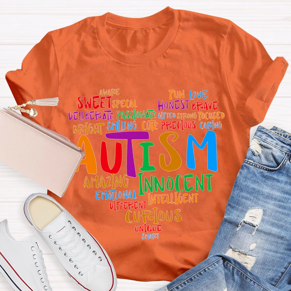 Autism Sweet Funny Love Honest Cute Amazing Innocent T-shirt