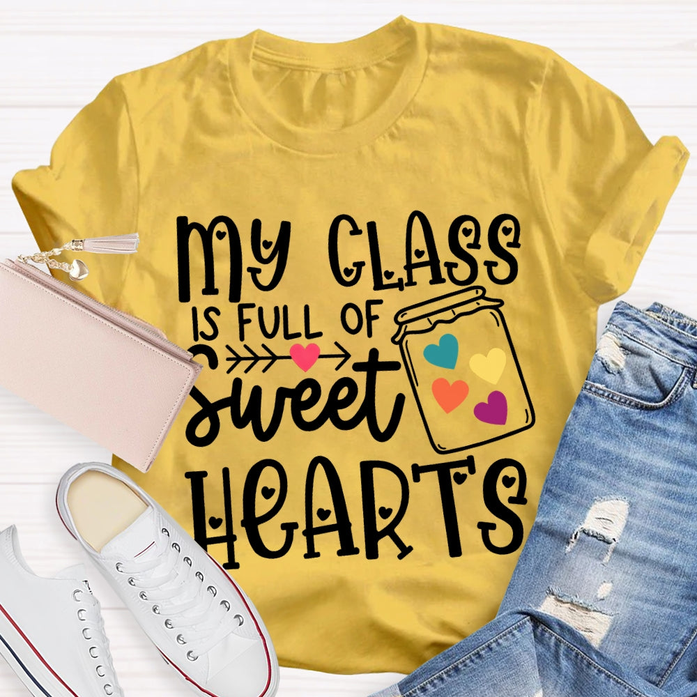 My Class Is Fun Of Sweet Hearts Colorful Hearts T-shirt