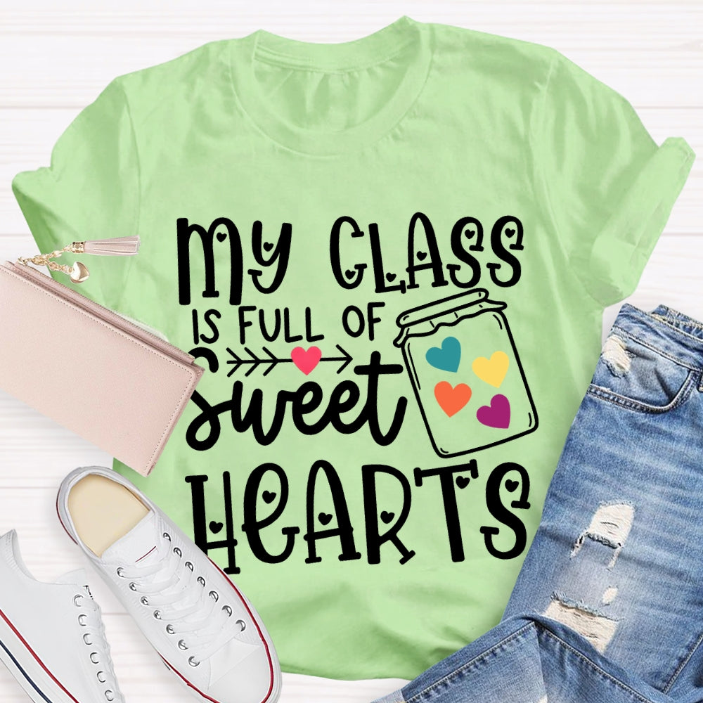 My Class Is Fun Of Sweet Hearts Colorful Hearts T-shirt