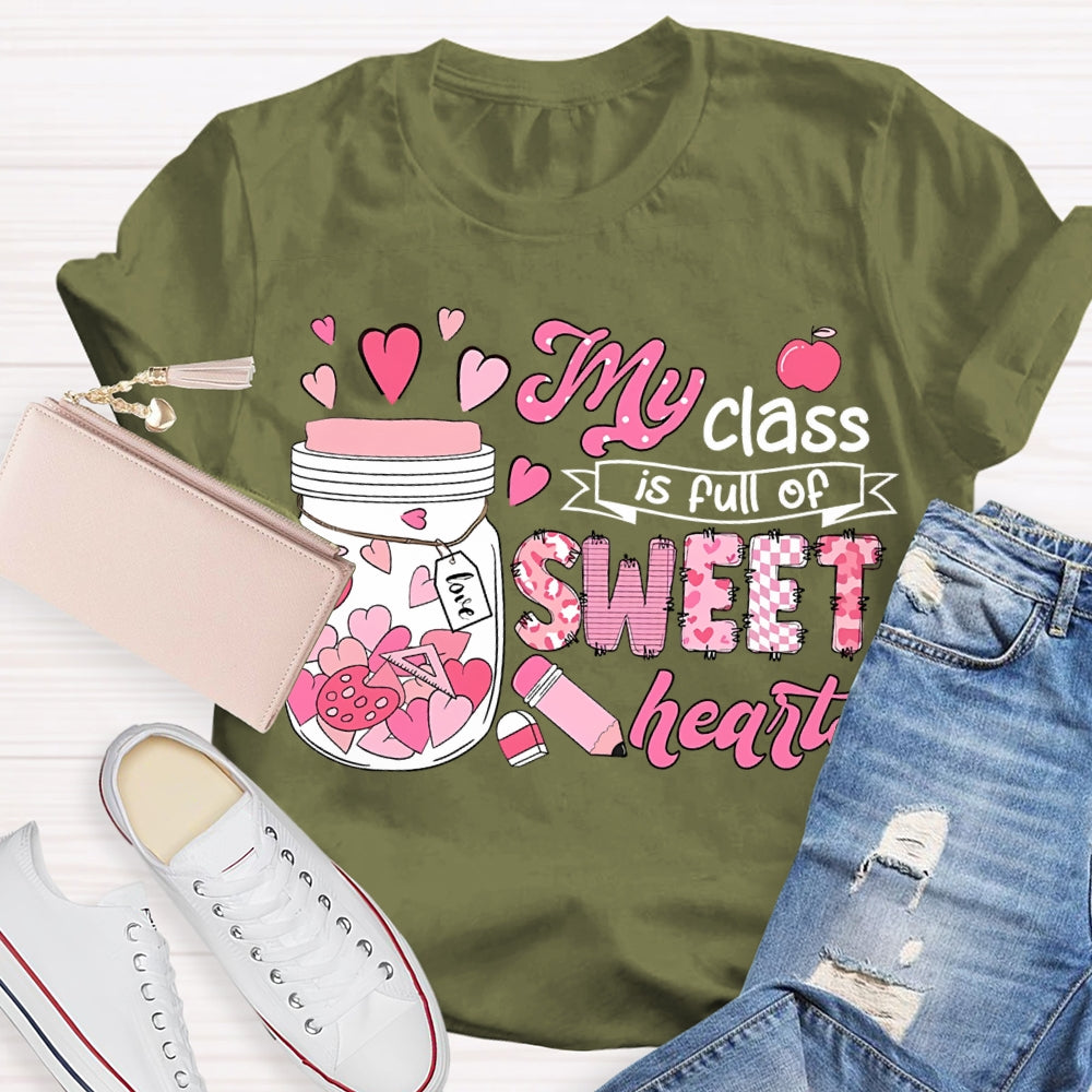 My Class Is Fun Of Sweet Hearts Pink Bottle And Hearts T-shirt