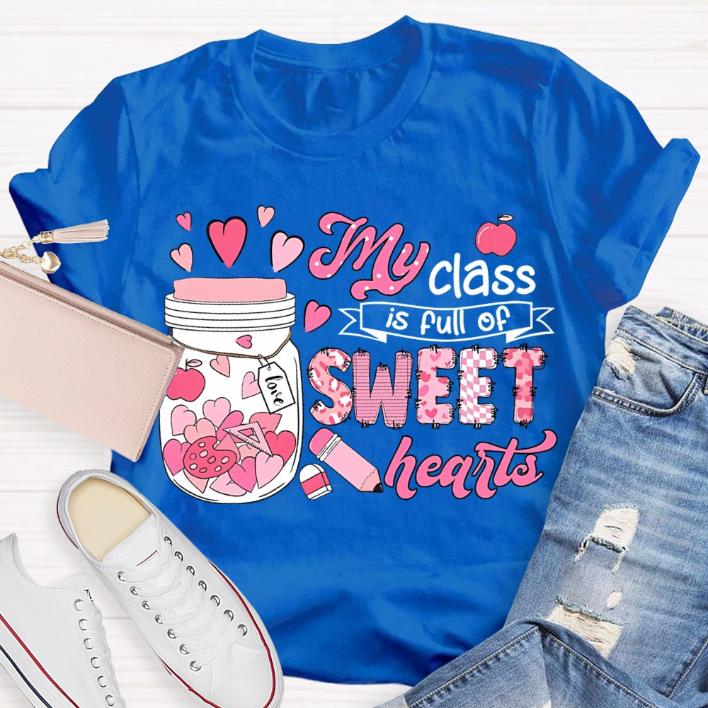 My Class Is Fun Of Sweet Hearts Pink Bottle And Hearts T-shirt
