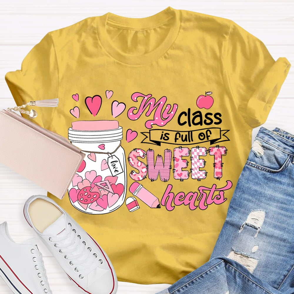 My Class Is Fun Of Sweet Hearts Pink Bottle And Hearts T-shirt