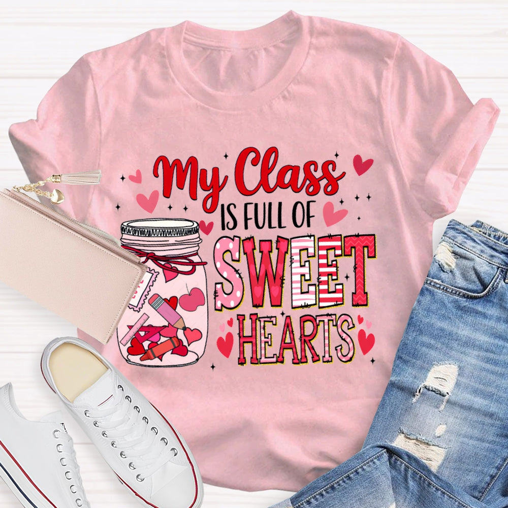 My Class Is Fall For Sweet Hearts Pink Bottle T-shirt