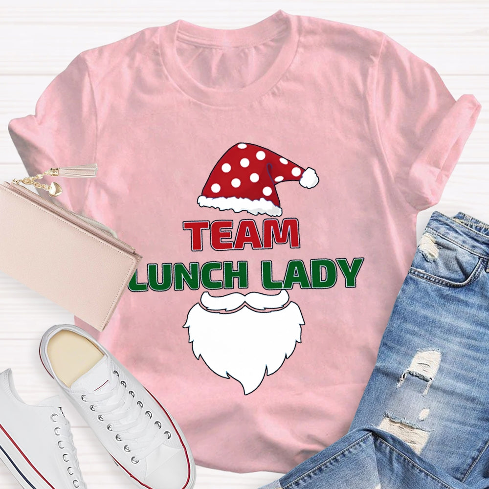 Lunch Lady Team Christmas Hat Christmas Vibes T-shirt