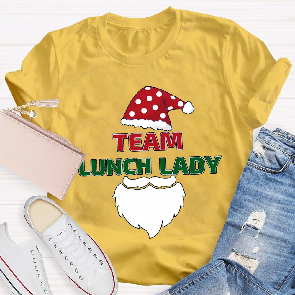 Lunch Lady Team Christmas Hat Christmas Vibes T-shirt