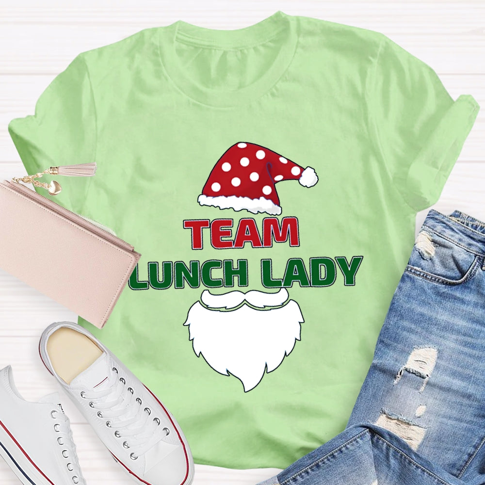 Lunch Lady Team Christmas Hat Christmas Vibes T-shirt