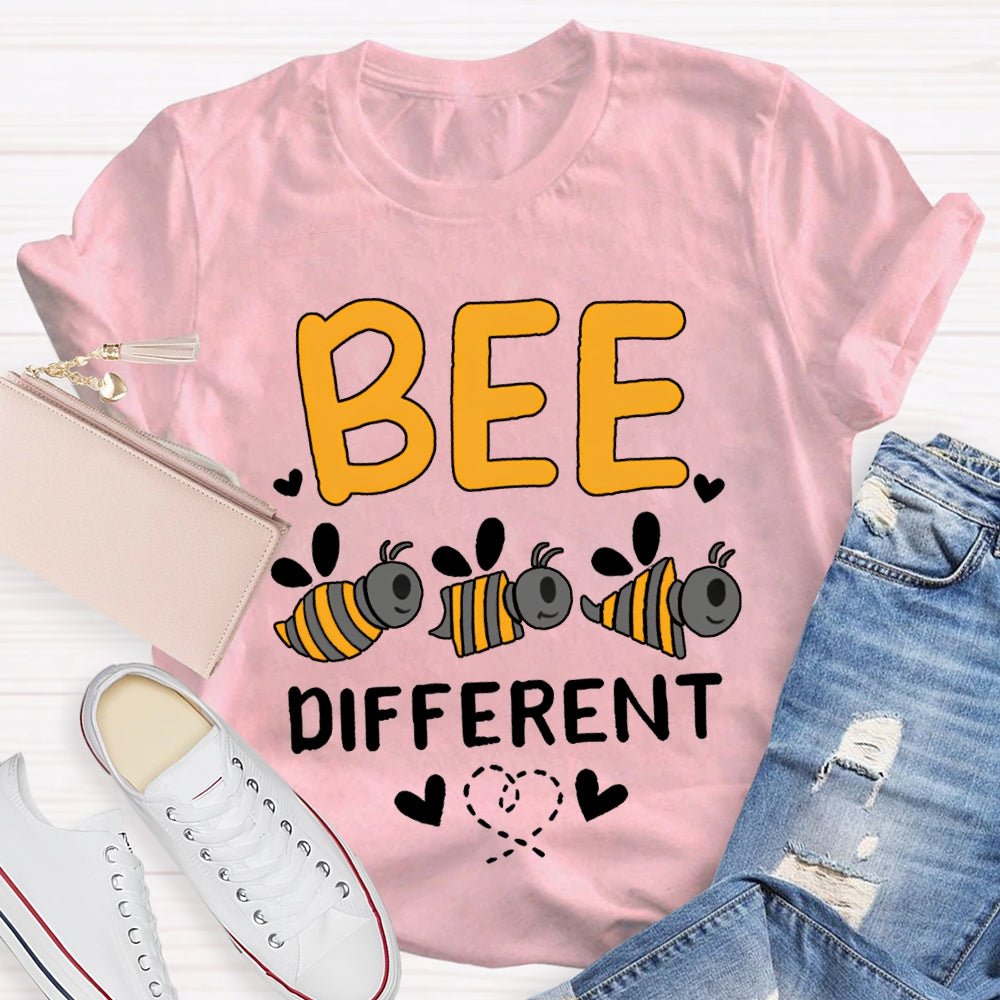 Bee Different Bees And Hearts T-shirt