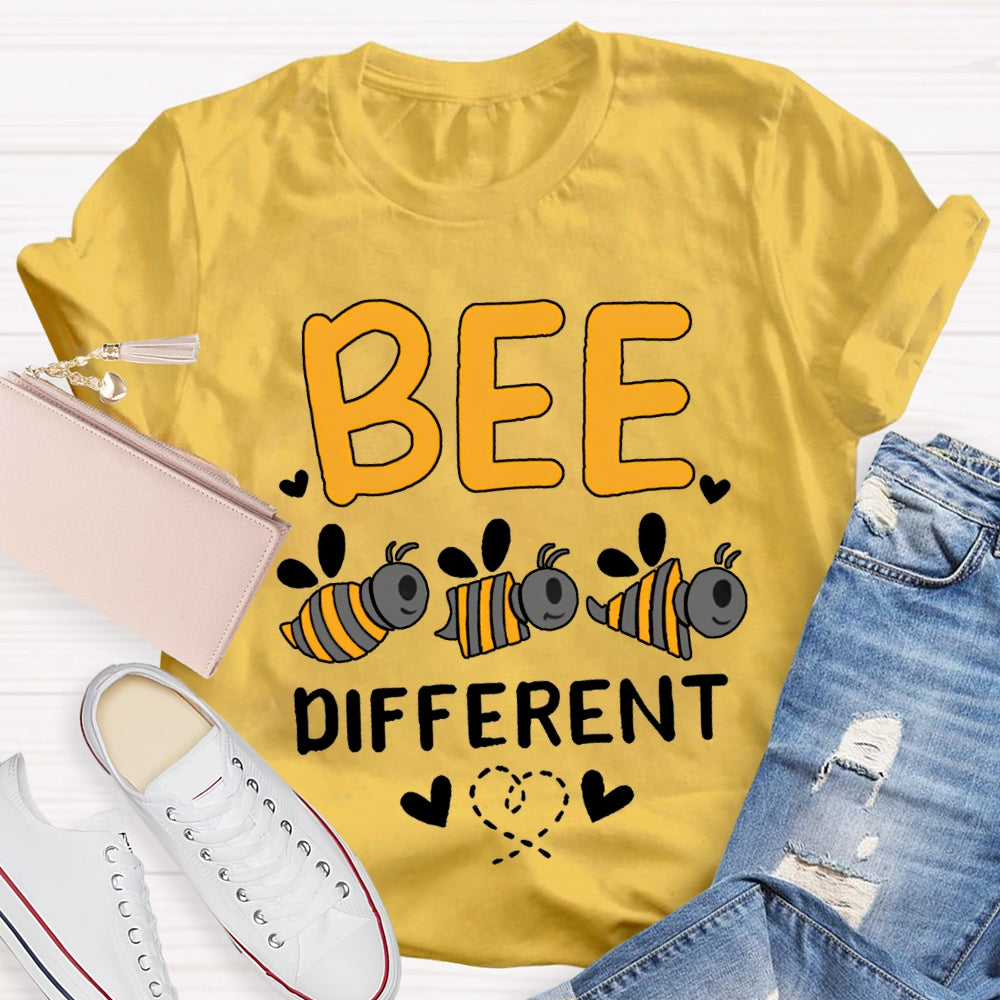 Bee Different Bees And Hearts T-shirt
