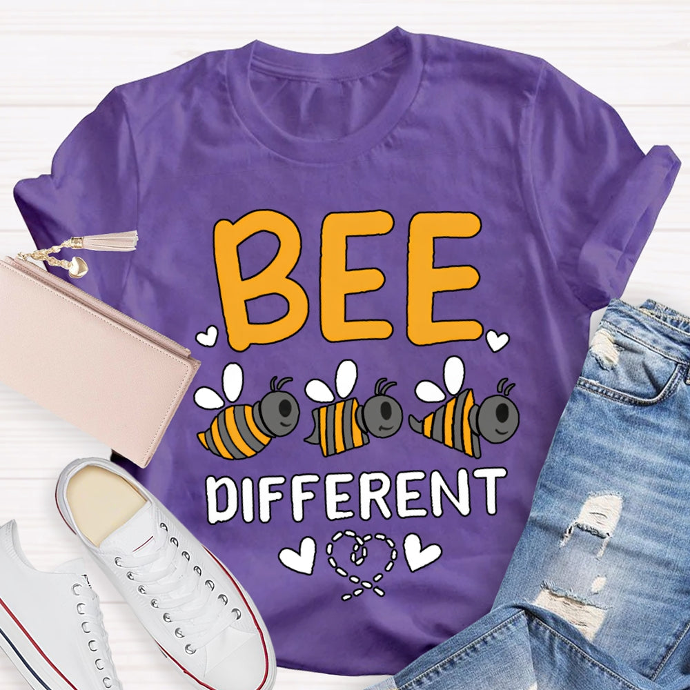 Bee Different Bees And Hearts T-shirt
