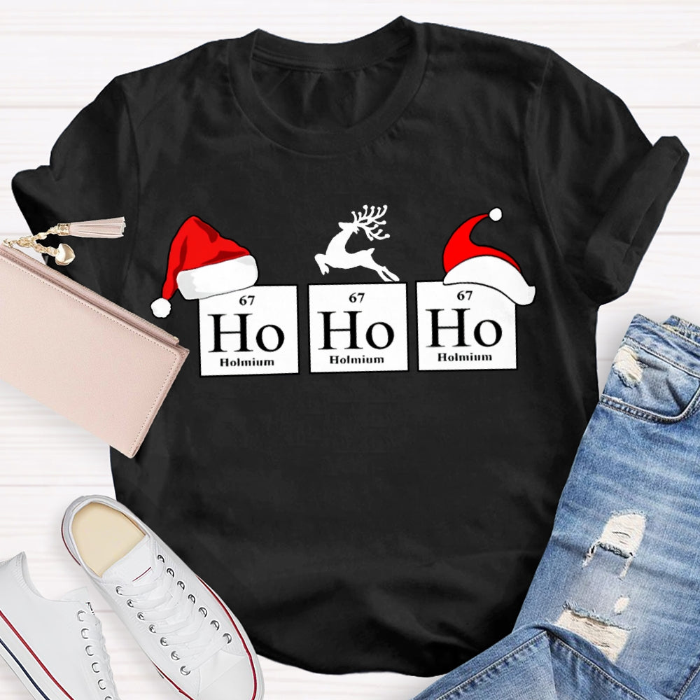 Ho Ho Ho Science Teacher Christmas Hat Christmas T-shirt
