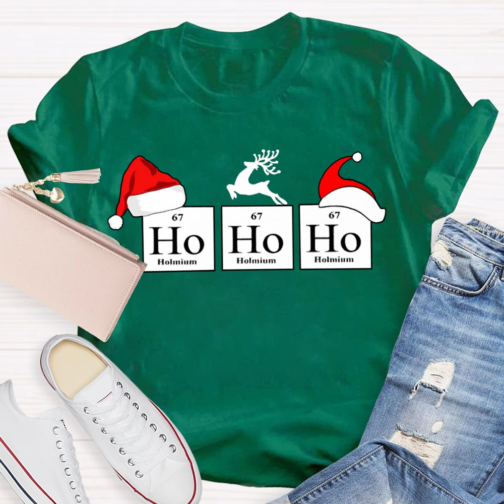 Ho Ho Ho Science Teacher Christmas Hat Christmas T-shirt