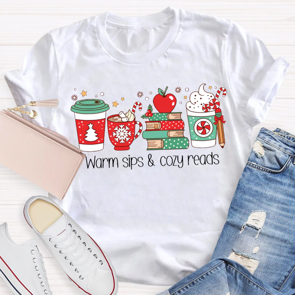 Warm Sips And Cory Reads ChristmasT-shirt