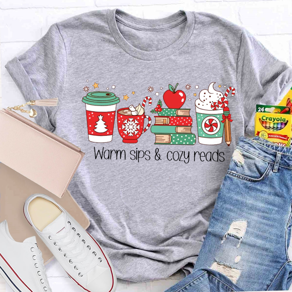 Warm Sips And Cory Reads ChristmasT-shirt