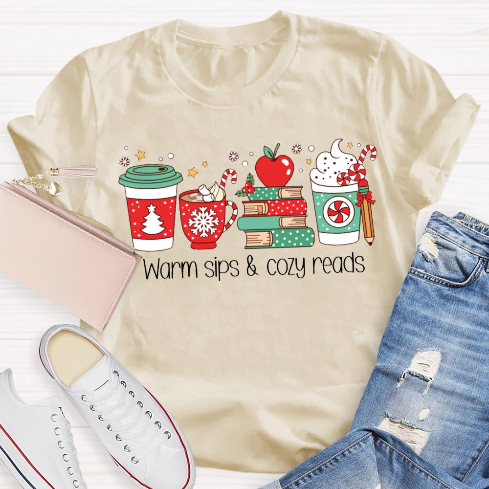 Warm Sips And Cory Reads ChristmasT-shirt