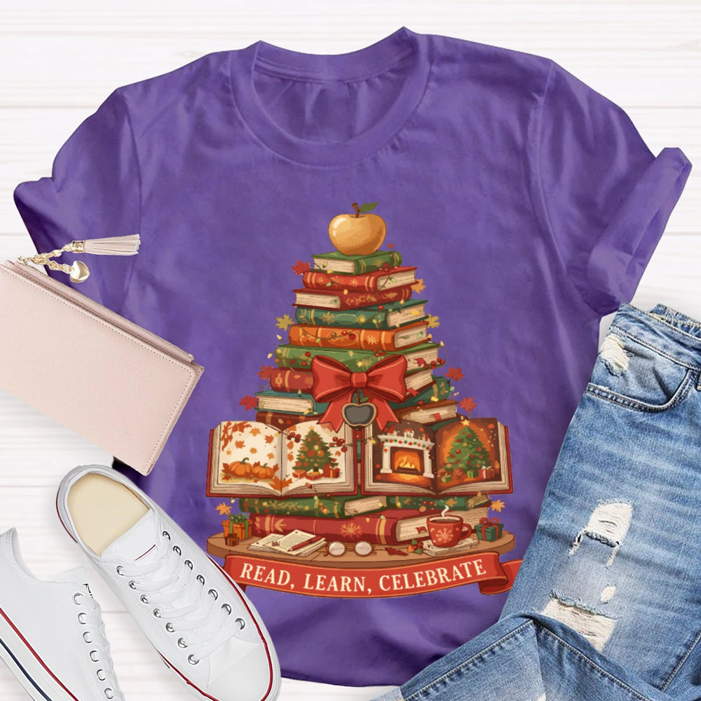 Read More Books Christmas Tree Books T-shirt