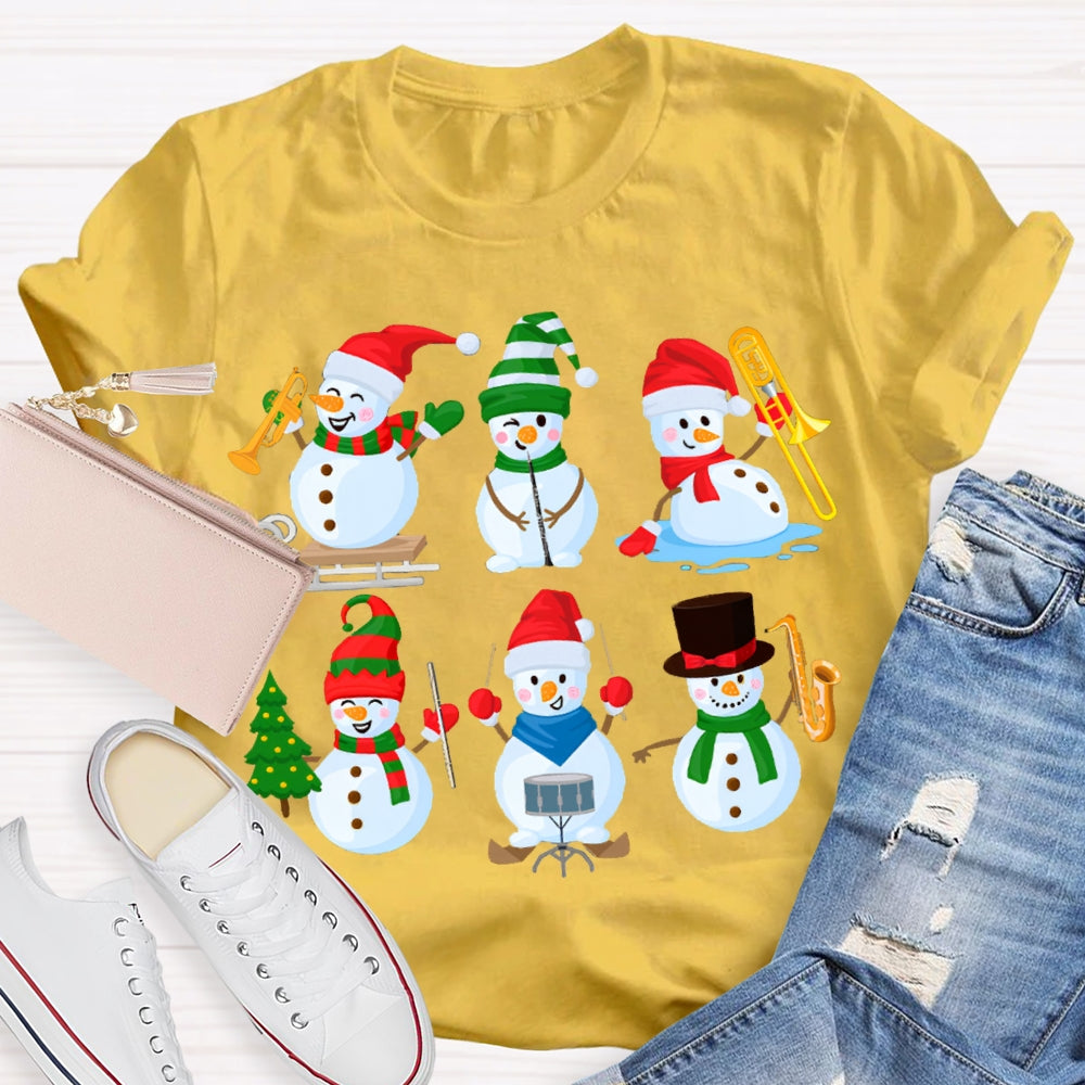 Music Snowman Performer Music Teache Christmas T-shirt