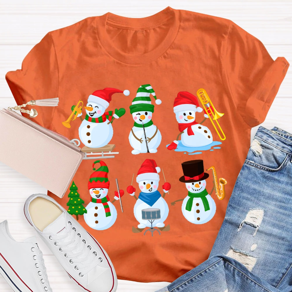 Music Snowman Performer Music Teache Christmas T-shirt