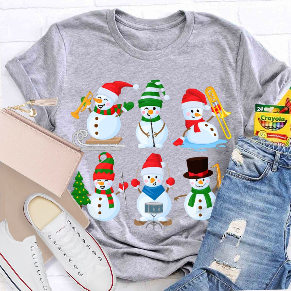 Music Snowman Performer Music Teache Christmas T-shirt