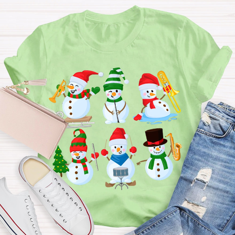 Music Snowman Performer Music Teache Christmas T-shirt