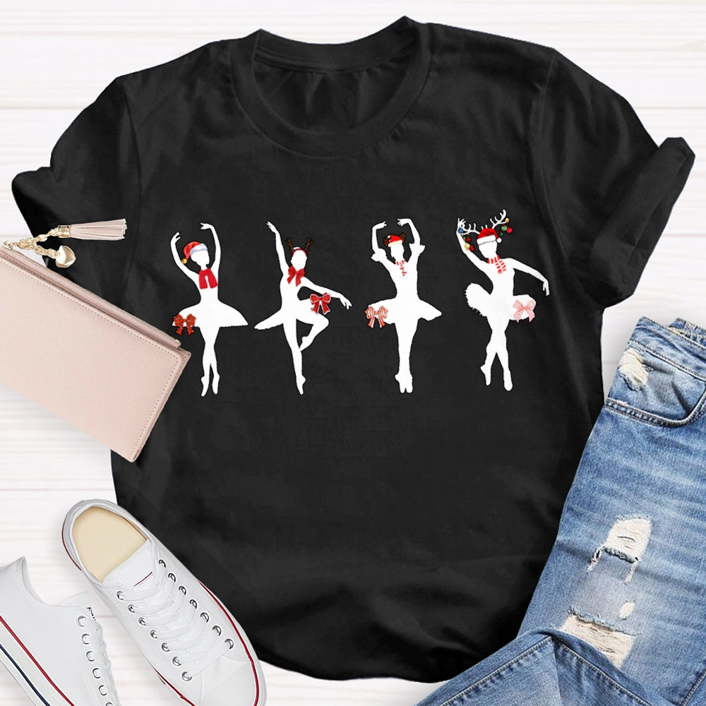 Christmas Dancers And Christmas Vibes Dance Teacher T-shirt
