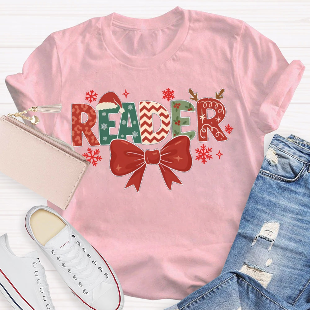 Reader Bows And Christmas Vibes T-shirt