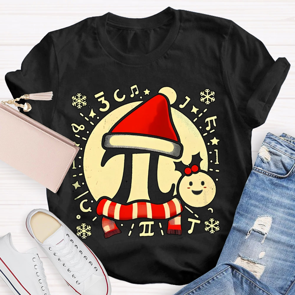Math Teacher Santa Hats And Pi Merry Christmas T-shirt
