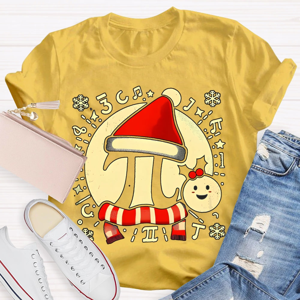 Math Teacher Santa Hats And Pi Merry Christmas T-shirt