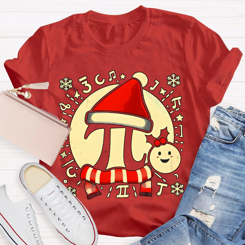 Math Teacher Santa Hats And Pi Merry Christmas T-shirt