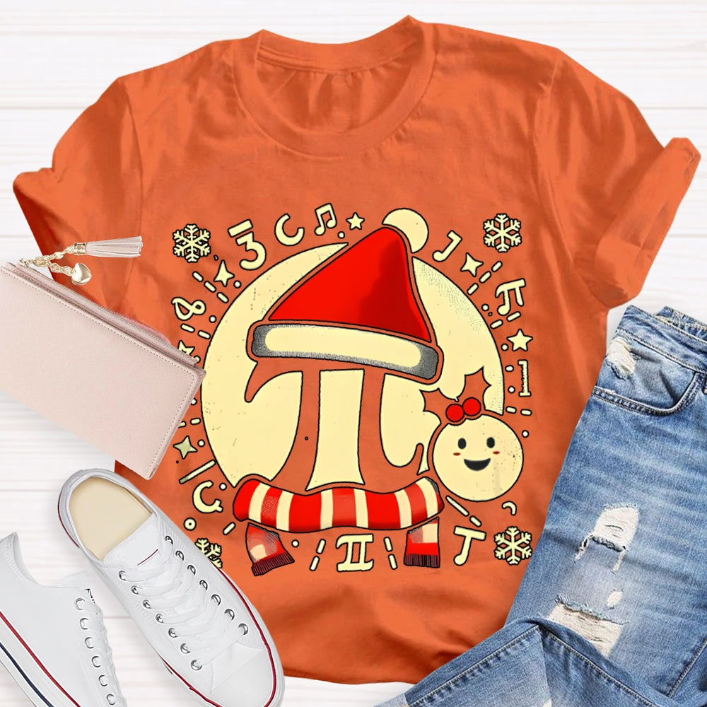 Math Teacher Santa Hats And Pi Merry Christmas T-shirt