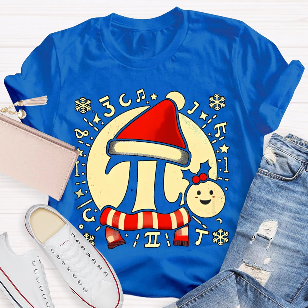 Math Teacher Santa Hats And Pi Merry Christmas T-shirt