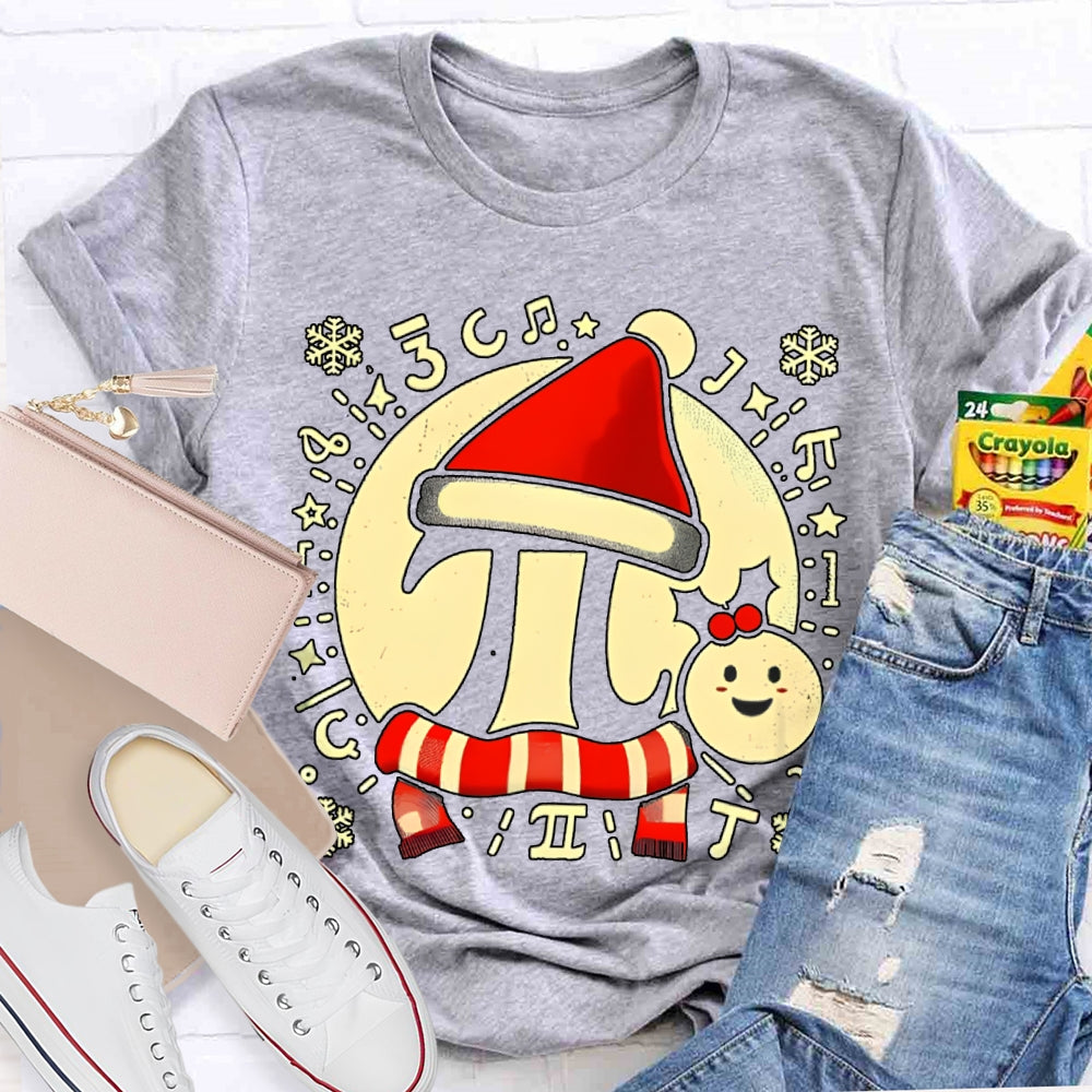 Math Teacher Santa Hats And Pi Merry Christmas T-shirt