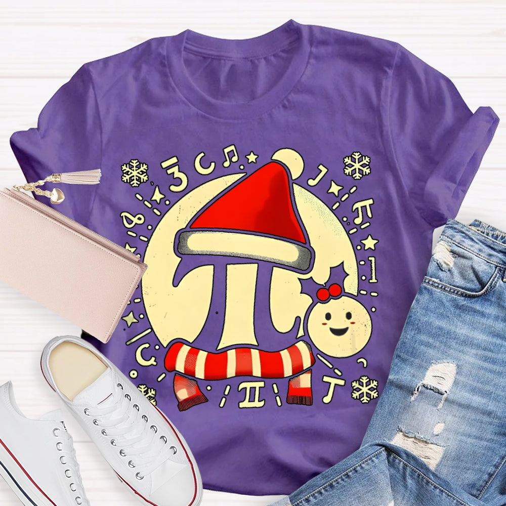 Math Teacher Santa Hats And Pi Merry Christmas T-shirt