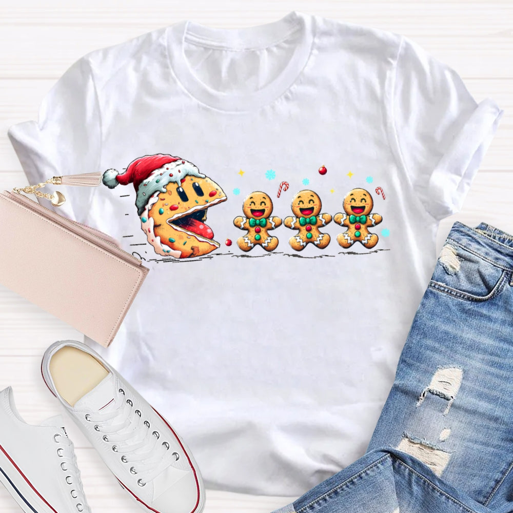 Christmas Hat And Christmas Cookies Merry Vibes T-shirt