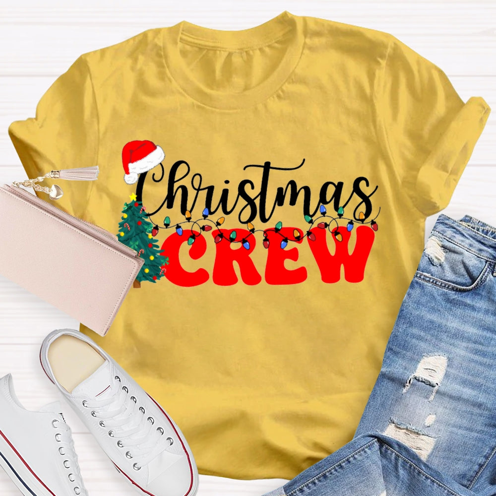 Christmas Crew Christmas Trees And Christmas Lights T-shirt