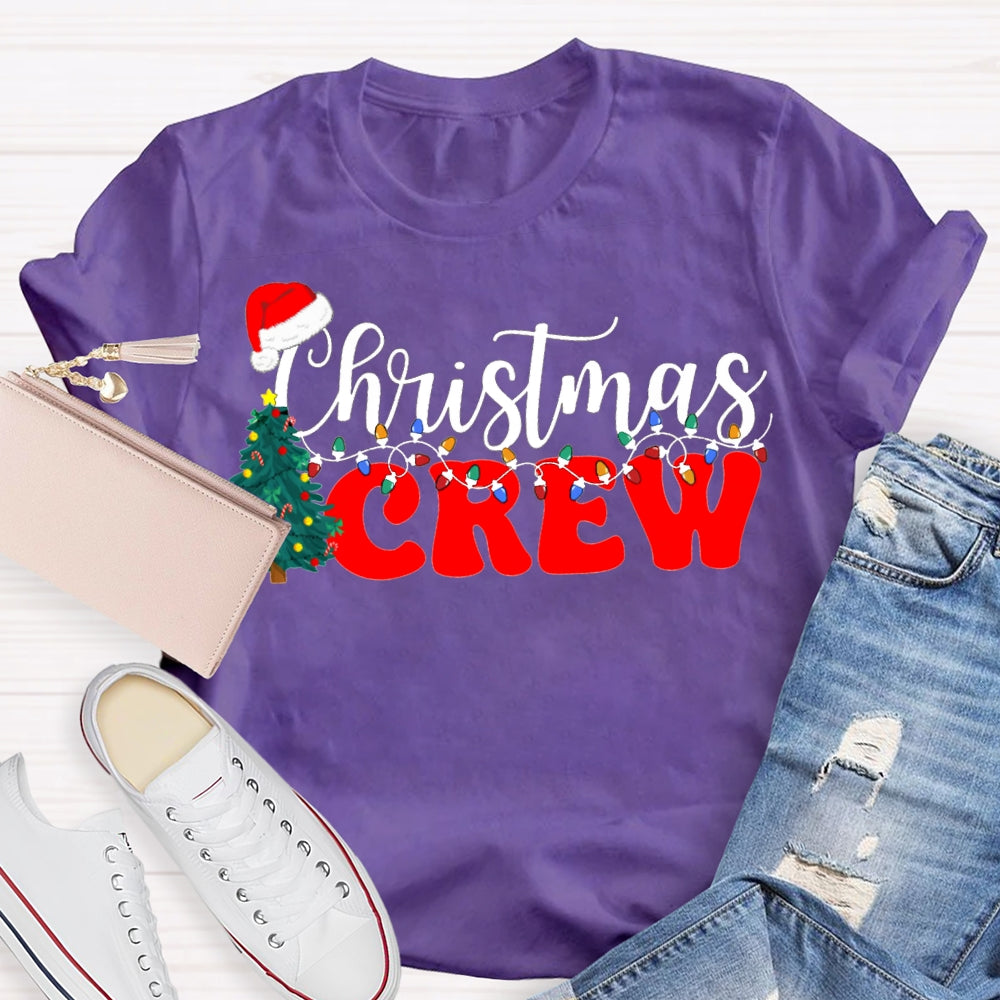 Christmas Crew Christmas Trees And Christmas Lights T-shirt