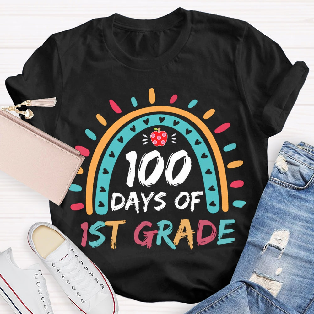 Personalized Grade 100 Days Of 1st Grade T-shirt