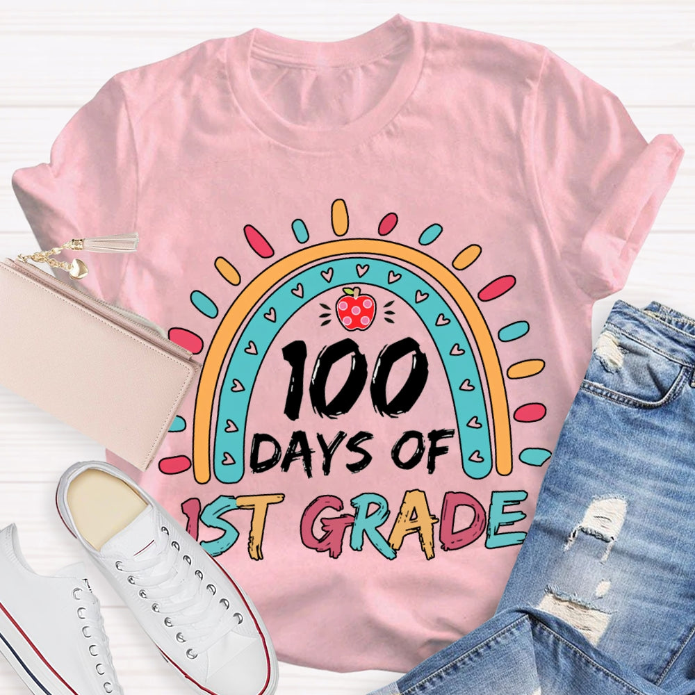 Personalized Grade 100 Days Of 1st Grade T-shirt