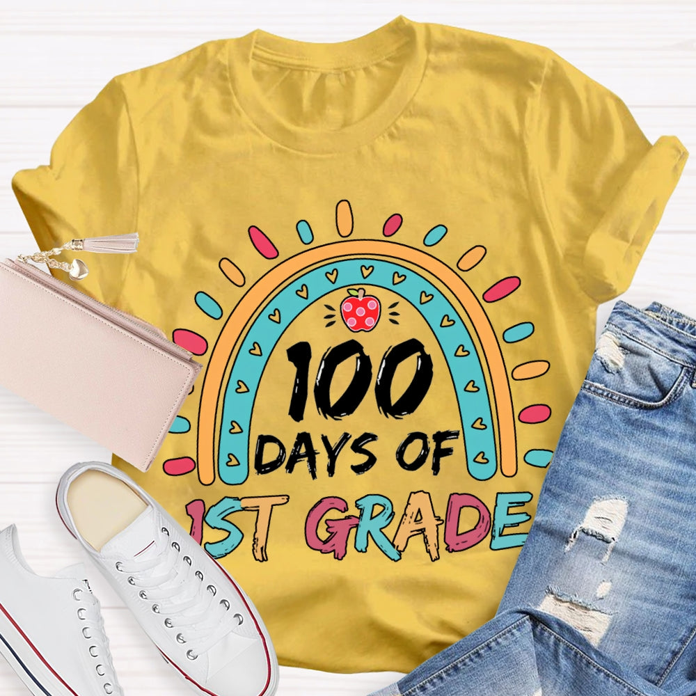 Personalized Grade 100 Days Of 1st Grade T-shirt