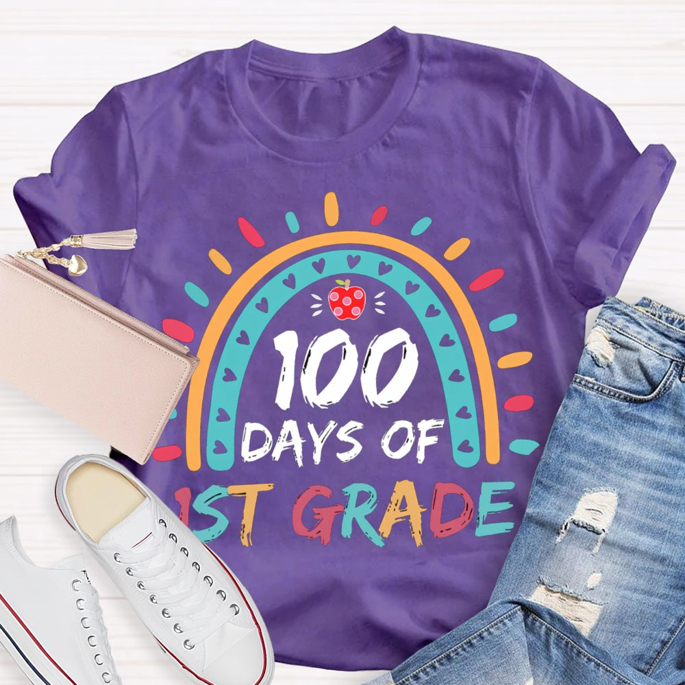 Personalized Grade 100 Days Of 1st Grade T-shirt