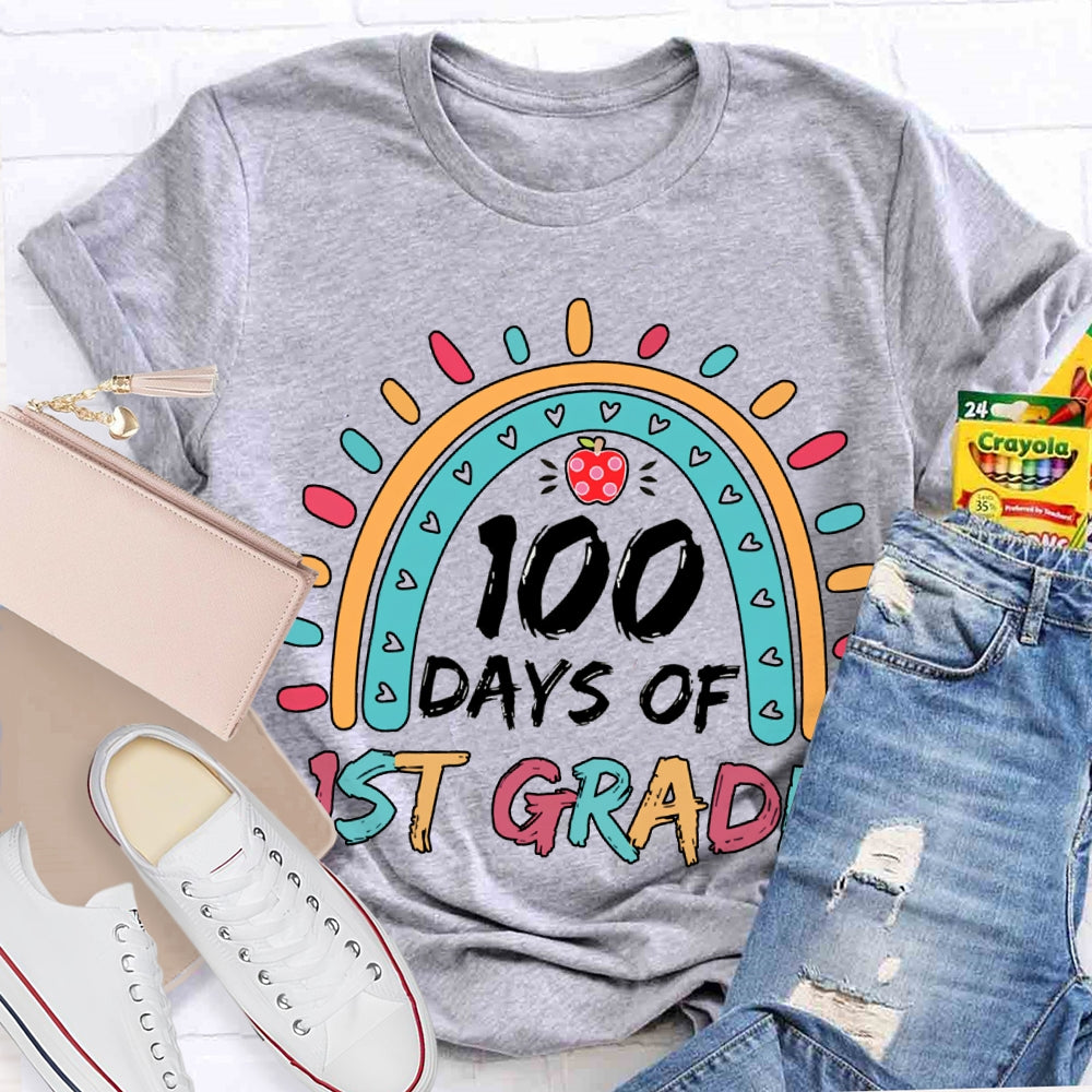 Personalized Grade 100 Days Of 1st Grade T-shirt