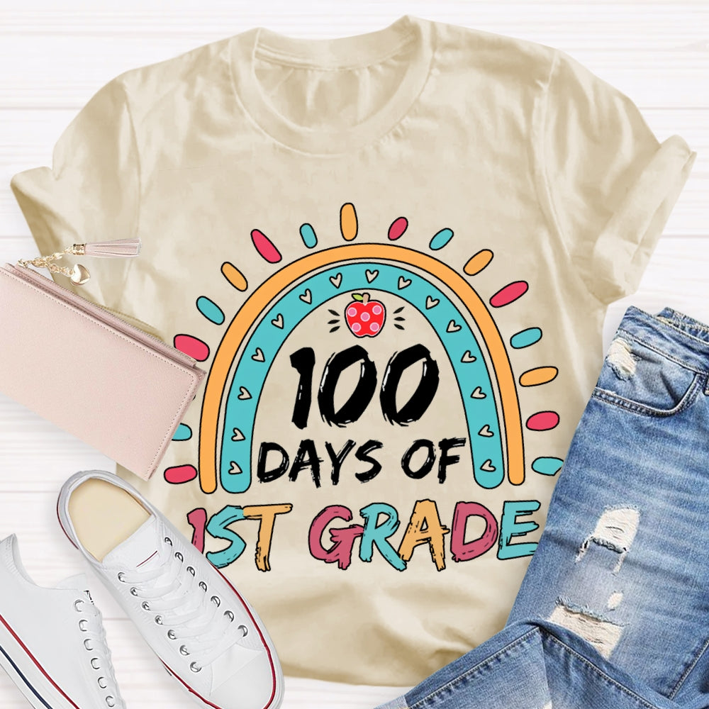Personalized Grade 100 Days Of 1st Grade T-shirt